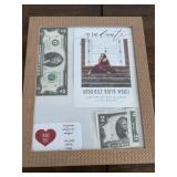 Framed $2 bills