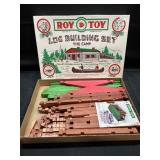 Vintage Roy Toy Log Building Set