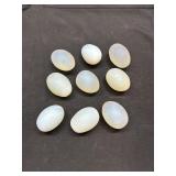 Opalite Egg Lot-Man Made Opalescent Glass