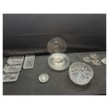 vintage clear glass and cut crystal tableware
