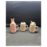 New Rae Dunn Lidded Coffee Mugs lot of 3