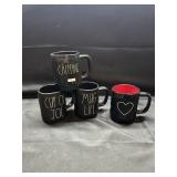New Rae Dunn Coffe Mugs lot of 4