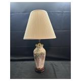 Vtg Shibata Japanese Porcelain Wisteria Lamp