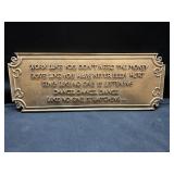 Brass Colored Wall Plaque-Like you Dont need money