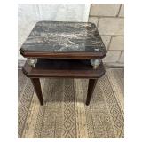 mid-century modern two-tier step table