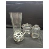 Glass Lidded Containers/Vase/More