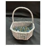 Large Vintage Marble Lot in basket
