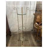 vintage 3-tier gold metal plant stand