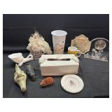 Mixed Lot-Acrylic Clock/Tissue Holder Cover/More