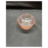 Pink Depression Glass Sugar Dish