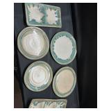 Lantern Hill Pottert Chocolate Mint Dinnerware Lot