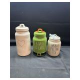 New Rae Dunn Canister lot of 3