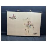 Trad. Korean Folk Art Single Panel Screen