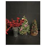 Faux  Trees/Berry Lot