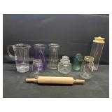 Kitchen Lot-Apothecary Jar/Vase/Rolling Pin More