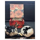 women's cocktail fascinator hats/Vtg Brody's box