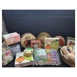 Mixed Lot-Vtg Tins/Candles/Lanterns/More