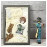 VOO DOO DOLL & SHADOW BOX OF A DOLL COLLECTION