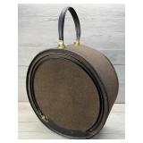 VINTAGE SOFT SIDE ROUND TRAIN CASE