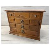 VINTAGE WOOD JEWELRY CHEST