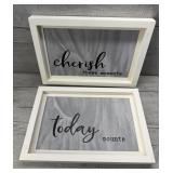 SWEET BIRD & CO WOOD FRAMED WALL ART