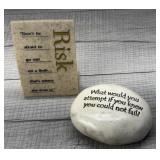 INSPIRATIONAL DECOR PAPER WEIGHTS DESK SET
