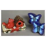CARDINAL BUTTERFLY SALT & PEPPER SHAKERS