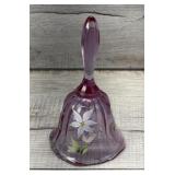 FENTON HAND PAINTED GLASS BELL