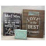 WOOD HOME DECOR LOVE MARRIAGE