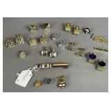 VINTAGE CUFFLINKS TIE CLIPS & MILITARY PINS