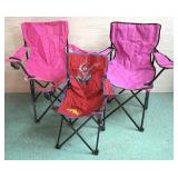 FOLDING CAMPING CHAIRS PINK RED SUPERMAN