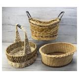 NATURAL FIBER WOVEN BASKETS