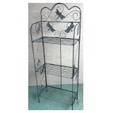 METAL BAKERS RACK PLANT STAND 3 TIER DRAGONFLY