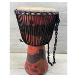 HANDCARVED AFRICAN DJEMBE DRUM 16' TALL