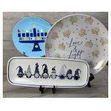 HANUKKAH THEME MELAMINE DINNERWARE W GNOMES