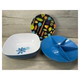 MELAMINE SERVING PIECES INCL HALLOWEEN