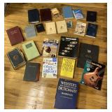 ASSORTED BIBLES & DICTIONARIES