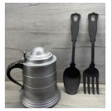 VINTAGE EMIG SPOON & FORK  ICE BUCKET STEIN