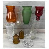 VINTAGE VASES & CANDLE HOLDERS