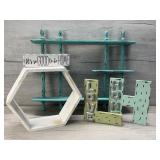 HOME DECOR WALL ART SHELF HOME LOVE