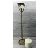 DECORATIVE 28' METAL PILLAR CANDLE HOLDER