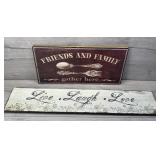 WOOD HOME DECOR WALL ART FRIENDS FAMILY LOVE