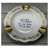 SINGER LIMOGES FRANCE PORCELAIN ASHTRAY