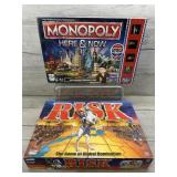 FAMILY BOARD GAMES MONOPOLY & RISK