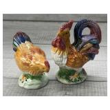 CERAMIC ROOSTER SALT & PEPPER SET