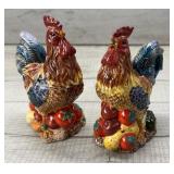 CERAMIC ROOSTER CREAMER & SUGAR BOWL SET
