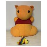 VINTAGE PLUSH TOY BEAR & FISH