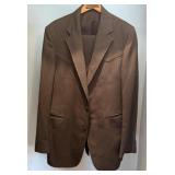 VINTAGE 3 PC PIN STRIPE WESTERN SUIT JOSHUA TRENT