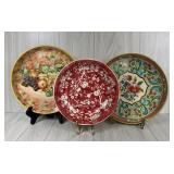 DAHER DECORATED WARE ENGLAND METAL TIN PLATTERS