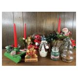 VINTAGE CHRISTMAS CANDLE DECORATIONS